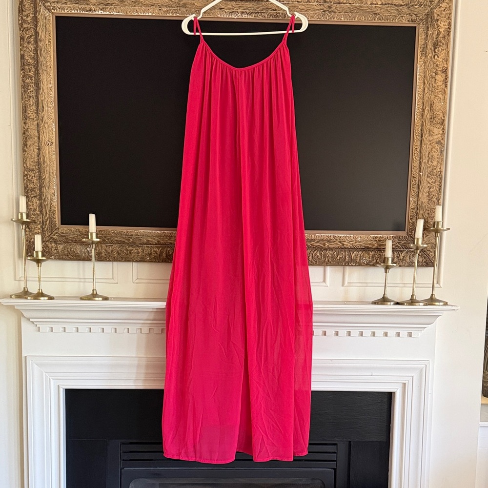Bright Fuchsia Maxi Slip Dress